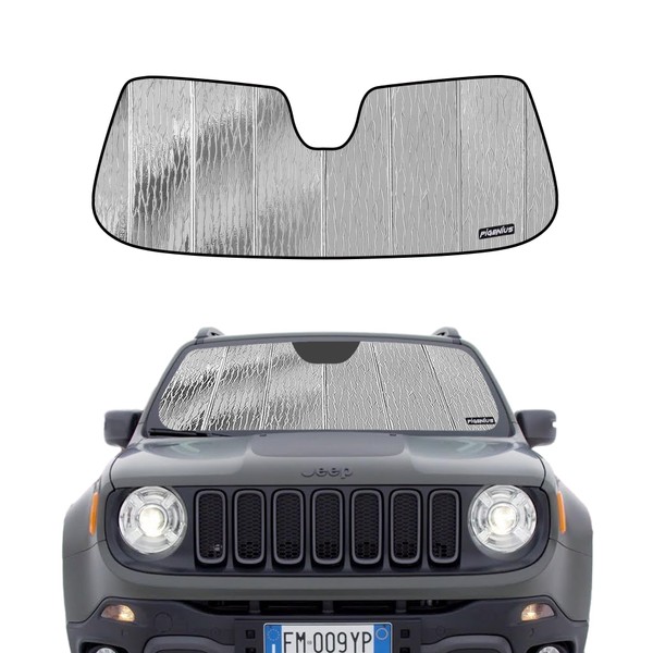 Pigenius Windshield Sun Shade for Jeep Renegade 2015-2023,Front Window Sunshade