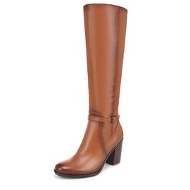 Naturalizer Womens Kalina Knee High Tall Boots Cider Spice Leather Wide Calf 8.5 W
