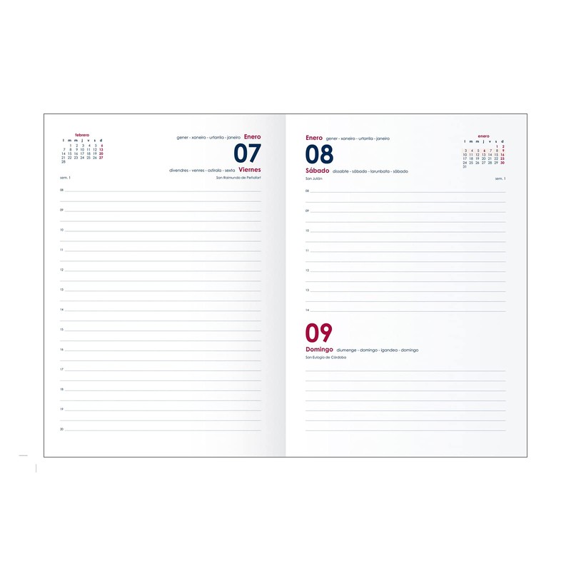 Dohe – Agenda Day Side 15 x 21 cm Black,