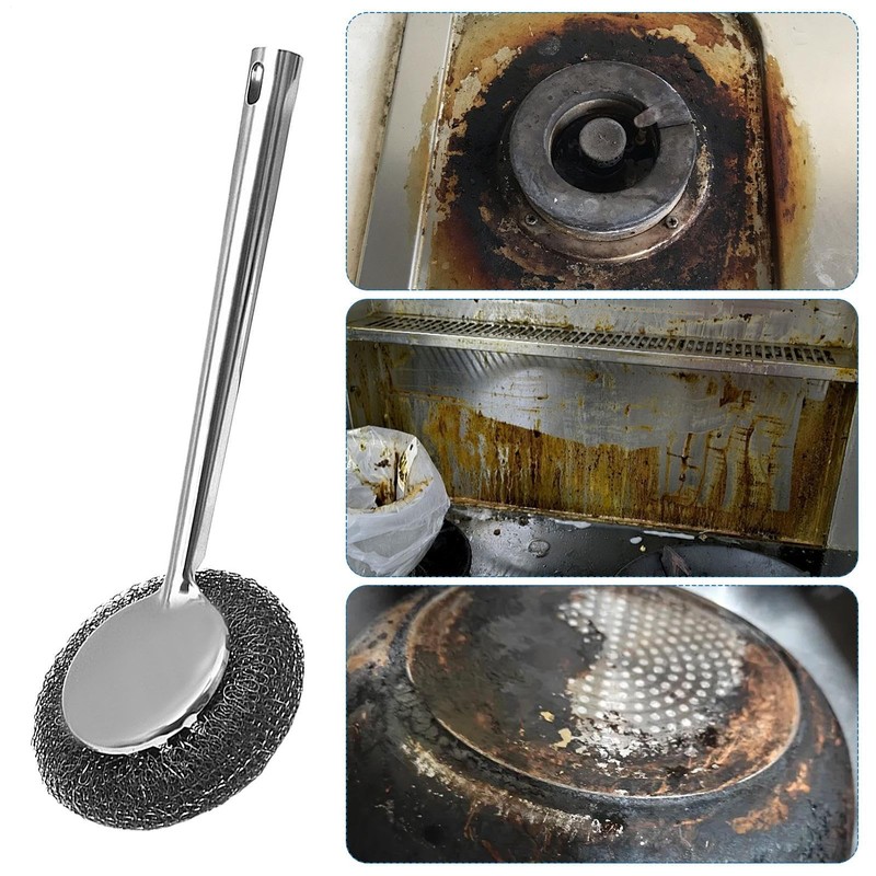 Steel Wool Scrubber - High-Density Polishing Stainless Steel Scrubbing Pads