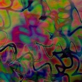 4 inch X 4 inch Dichroic Corkscrew On Thin Black Glass - 90 Coe