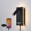 MOLUOLA LED Wall Lamp Wall Mounted Reading Lights, Adjustable Headboard