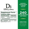 Nature's Bounty Vitamin D3, Immune Support, 125 mcg (5000iu), Rapid