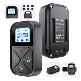 TELESIN Magnetic Wireless Remote Control for Go Pro Hero 13/12/11/10/9/8, Mini & Max – LCD Display, Wrist Strap, Bike/Motorcycle/Cycling/Hiking/POV/Selfie Accessories