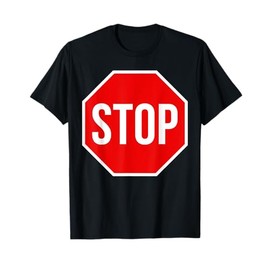 Stop Sign Shirt Adult Kids Stop Sign Costume T-Shirt