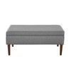 Ball & Cast Storage Ottoman Benches, Walnut & Gray