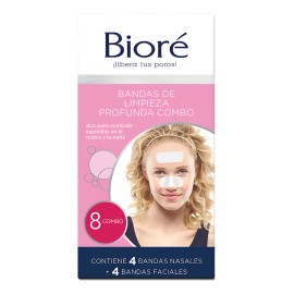 Bandas De Limpieza Profunda Combo 8 Ct, 4 Nariz+4 Frente