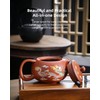 Color-Changing Yixing Clay Teapot，11Oz Chinese Dragon Phoenix Purple Clay Tea