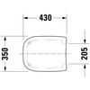 Duravit 0067390000 D-Code Toilet Seat and Cover, White Finish