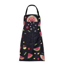 ENSIANTH Watermelon Aprons Watermelon Kitchen Aprons With Pocket Watermelon Baking Gardening BBQ Chef Apron Watermelon Lover Gift (Watermelon apron)