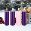 Mega Candles 4 pcs Unscented Christmas Advent Candles Set, Hand