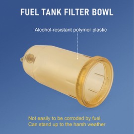 DICMIC 495-4 Fuel Tank Filter Bowl Replacement for Gasoline and Diesel Water Separate with Drain Valve