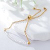 LIUANAN 18K Golden Birthstone Bracelets for Women Dainty Natural Stone
