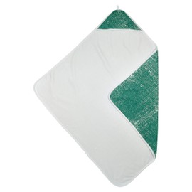 MEYCO Baby Hooded Towel Fine Lines, Bath Towel (2-Ply Soft 100% Cotton, Easy Care, Machine Washable, Easy Match, Size: 90 x 90 cm), Emerald Green