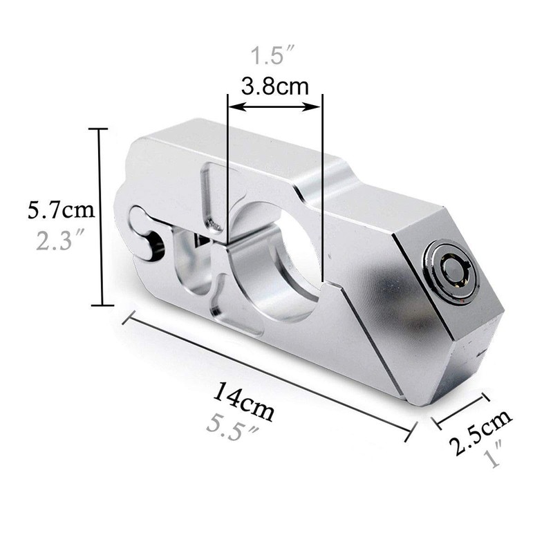 Motorbike Handlebar Lock - MASO Aluminum Alloy Anti-Theft Brake Lock