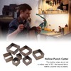 7Pcs Hollow Punch Cutter Squared Design High Carbon Steel Multipurpose