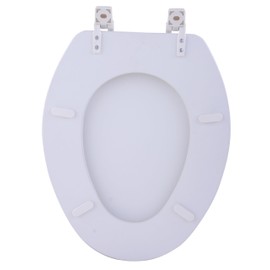 Achim Home Furnishings White TOVYELWH04 19-Inch Fantasia Elongated Toilet Seat, Soft