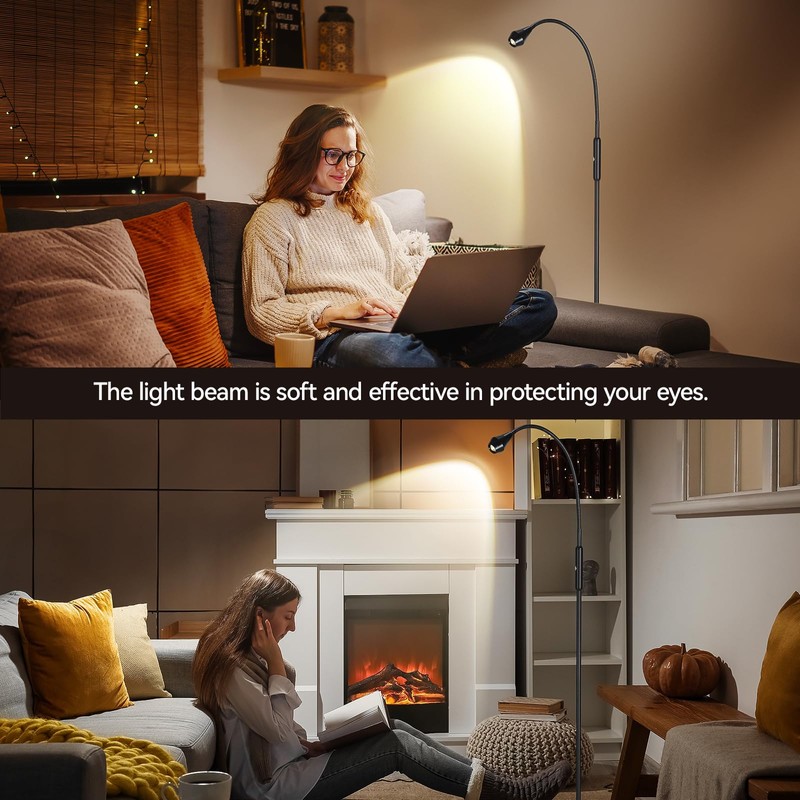 SUNMORY Adjustable LED Beam Floor Lamps for Living Room, Reading