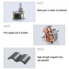 DC Gear Motor Aluminum Alloy Shell Rustproof Low Friction Brass