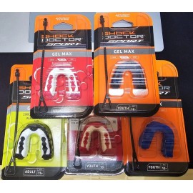 Shock Doctor Gel Max Mouthguard Youth & Adult - You Pick - Flavor New Unopened - Youth Blue