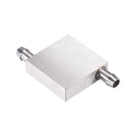 DMiotech 1 Pack 40 x 40 x 12 mm Aluminium Water Block Computer Cooling Radiator with 2 Side Spouts