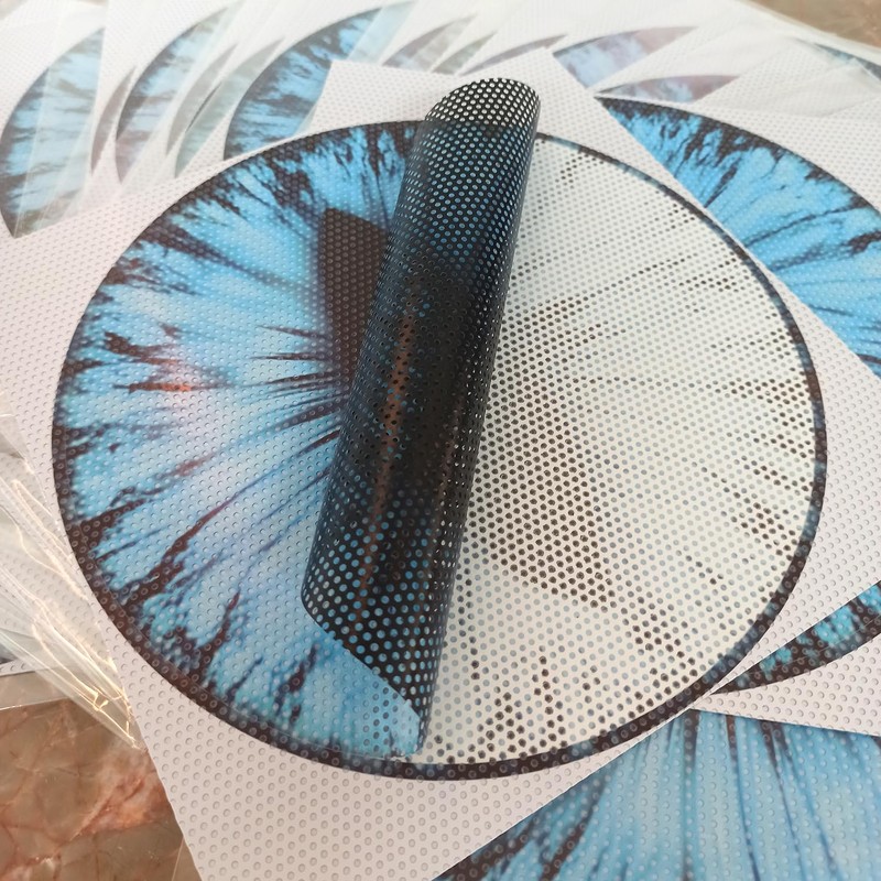 Vyqloren Beast Eyes Headlight Decals, 3D Round Stickers and Decals