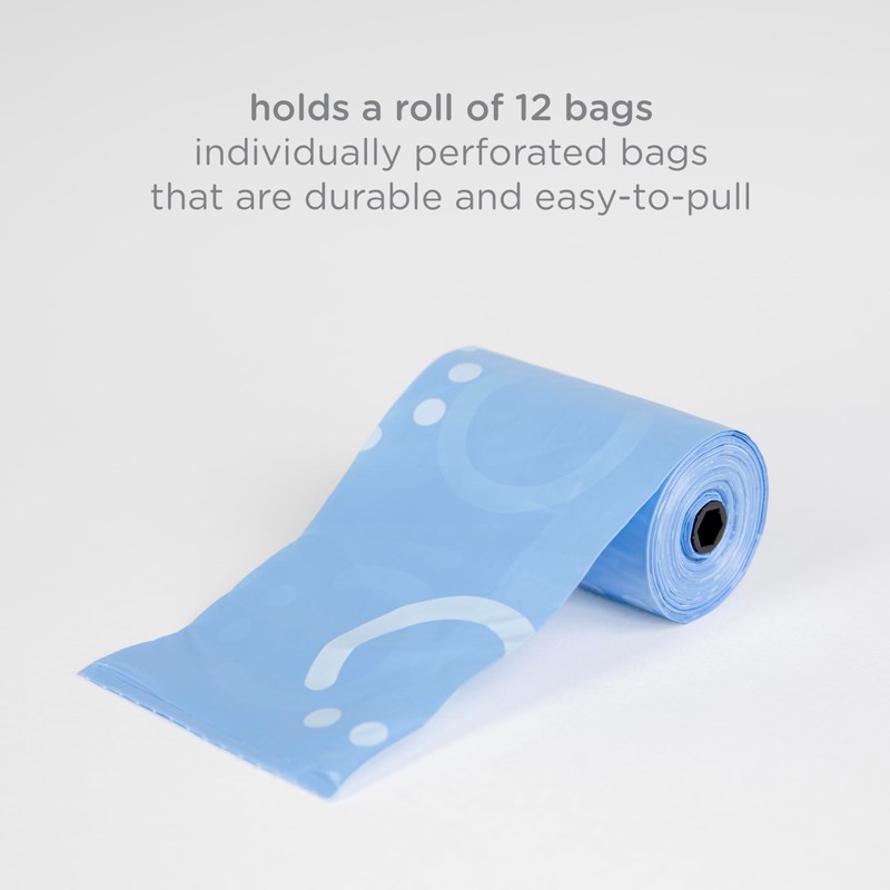 Ubbi On-the-Go Gray Bag Dispenser and Waste Disposal Bags Refill,