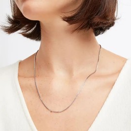 AHTAMOS Box Chain for Men 925 Sterling Silver Box Chain Necklace for Men Women and Boys Lobster Clasp 1.5/2/3mm, 16-26 Inch (Length: 24 inches, Width: 2.0mm)