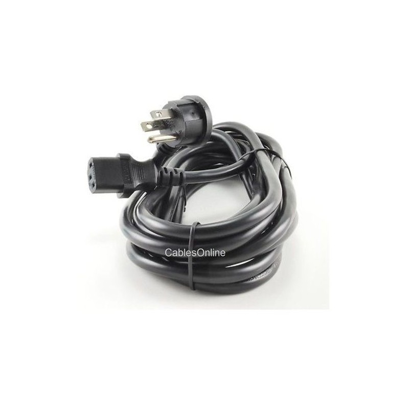 CablesOnline 15ft Flat Plug AC Power Cord, Flat Right-Angle NEMA
