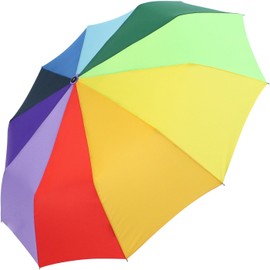 iX-brella Extra Stable Umbrella 10-Piece Automatic Open-Close Rainbow Colourful, rainbow, Automatic pocket umbrella