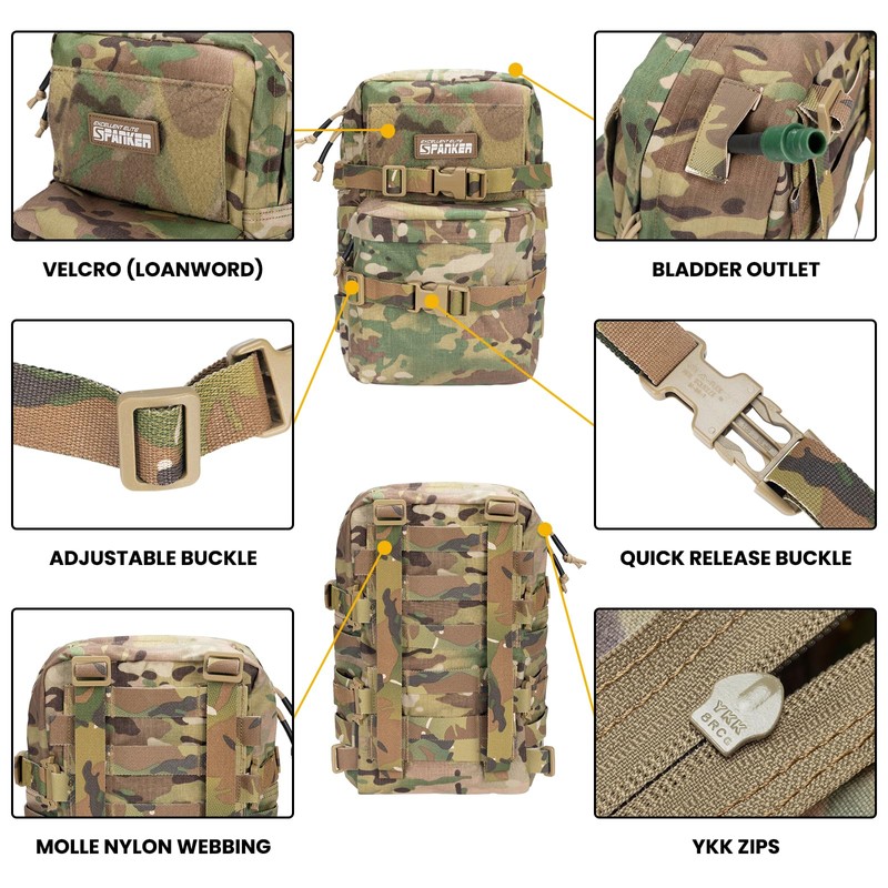 EXCELLENT ELITE SPANKER Tactical Small MOLLE Hydration Pack Water Bladder
