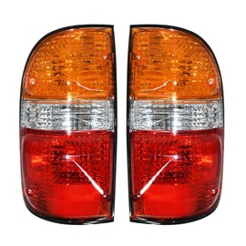 munirater Tail Light Rear Light Tail Lamp Clear Red Halogen Outer Passenger and Driver Side Replacement for 2001-2004 Tacoma