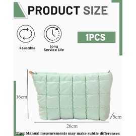 TPZORJX Quilted make-up bag, buffer bag, women's make-up bag, cosmetic bag, travel toiletry bag, organiser, clutch for women, quilted make-up bag (green)