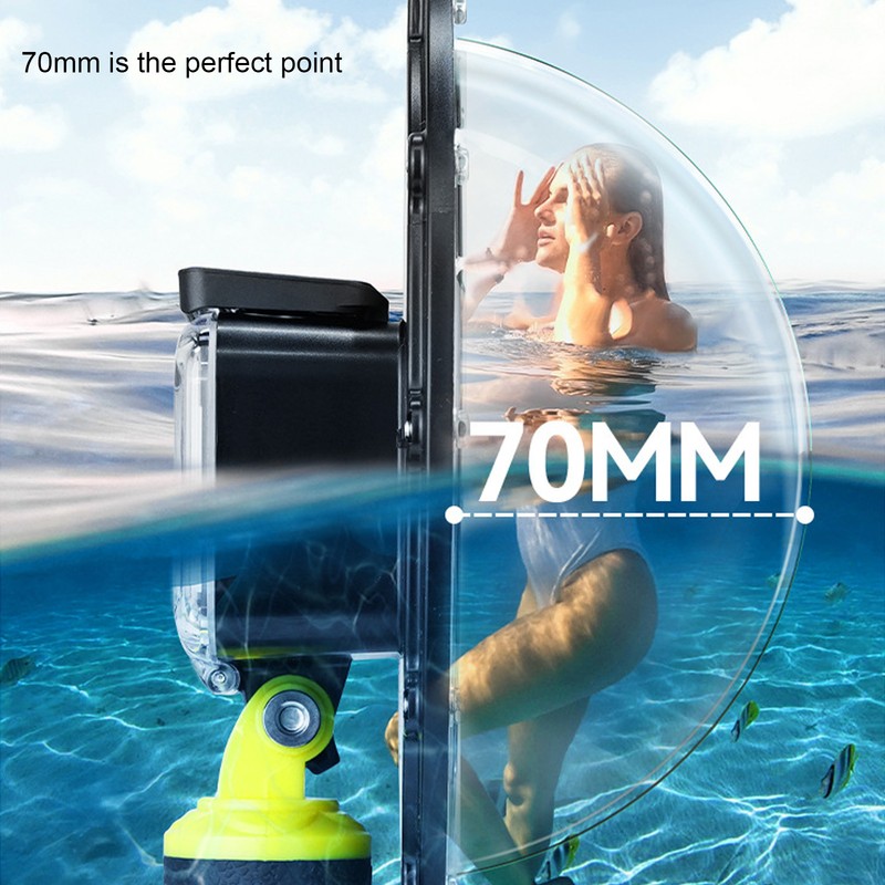 Dome Port IP68 98.4ft Waterproof Underwater Diving Lens Cover Housing