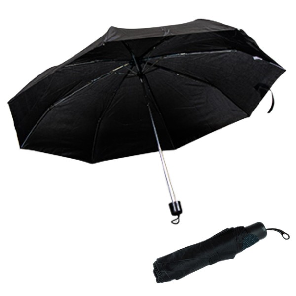Men's Compact Umbrella- (Black) Windproof and Water-Resistant with UV Protection
