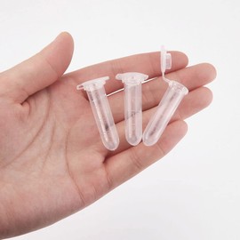 BKMAMLAB 2ml Microcentrifuge Tubes 100pcs, EO Sterilized Plastic Small Vials with Caps for Sample Storage Without Leakage(100)