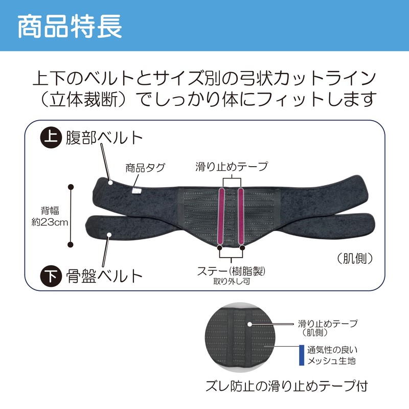 Taketora [Waist Supporter] Run Back Fit, L Size