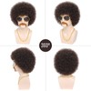 Brown Afro Wig for Men 70s Disco Rocker Afro Curly