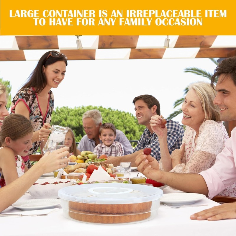 Mission Gallery 2 Pack Plastic Pie Carrier with Lid and