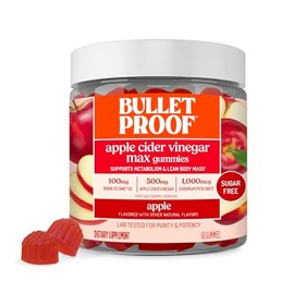 Bulletproof Gomitas sin azúcar de vinagre de sidra de manzana (60 unidades), suplemento cetogénico para antojos y favorece el metabolismo.            