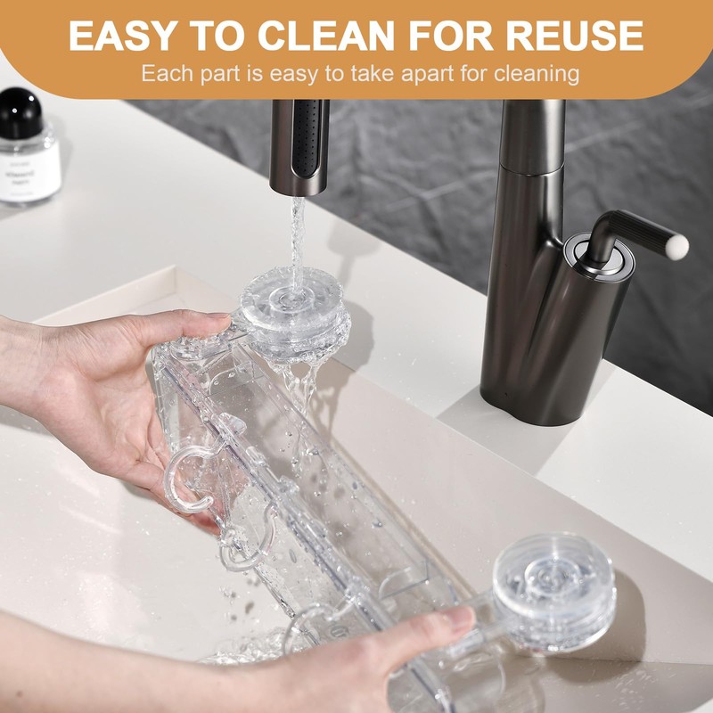 AYWSTC Shower Caddy Suction Cup, Wall Mounted Suction Shower Rack