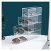 Ausla 4-Layer Stackable Transparent Glasses Storage Box, Sunglasses Organiser, Transparent,