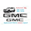 Auto GMC 2PCS Set Front Rear White Black GMC Emblem