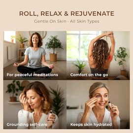 Gya Labs Frankincense and Somali Myrrh Essential Oil Roll on - 100% Pure Natural Frankincense for Face, Myrrh for Skin, Body Ache Comfort, Aromatherapy, Travel Size (10ml)