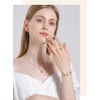 Kaipink Orange Blossom Flower Kumquat Pearl Enamel Bracelet Jewelry Gift