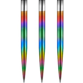 Mission Darts Glide Steel Tip Dart Points | Smooth Plain Spare Points, 30mm, Rainbow (#_1xX2443)