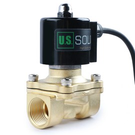 U.S. Solid 3/4" Brass Electric Solenoid Valve Underwater 110V AC Normally Closed VITON IP67 Air Water Oil Fuel