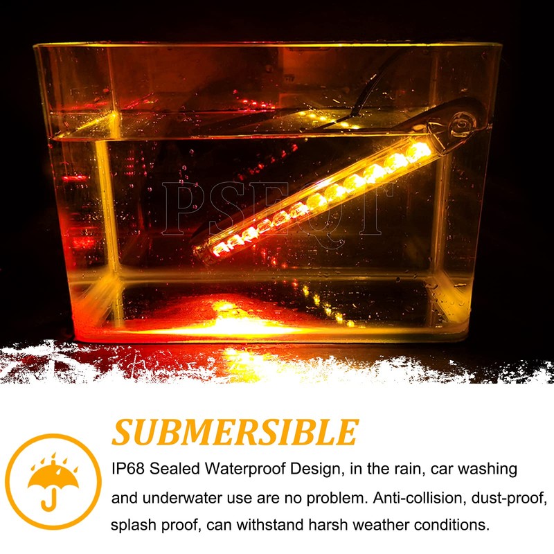 PSEQT 10" LED Trailer Tail Light Bar + Brake Stop