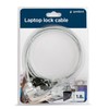 Gembird LK-K-01 1.8m Plata - Cable antirrobo ,Llave, Cloruro de