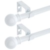 GXOACKJ 2 Pack White Curtain Rods for windows 32 to